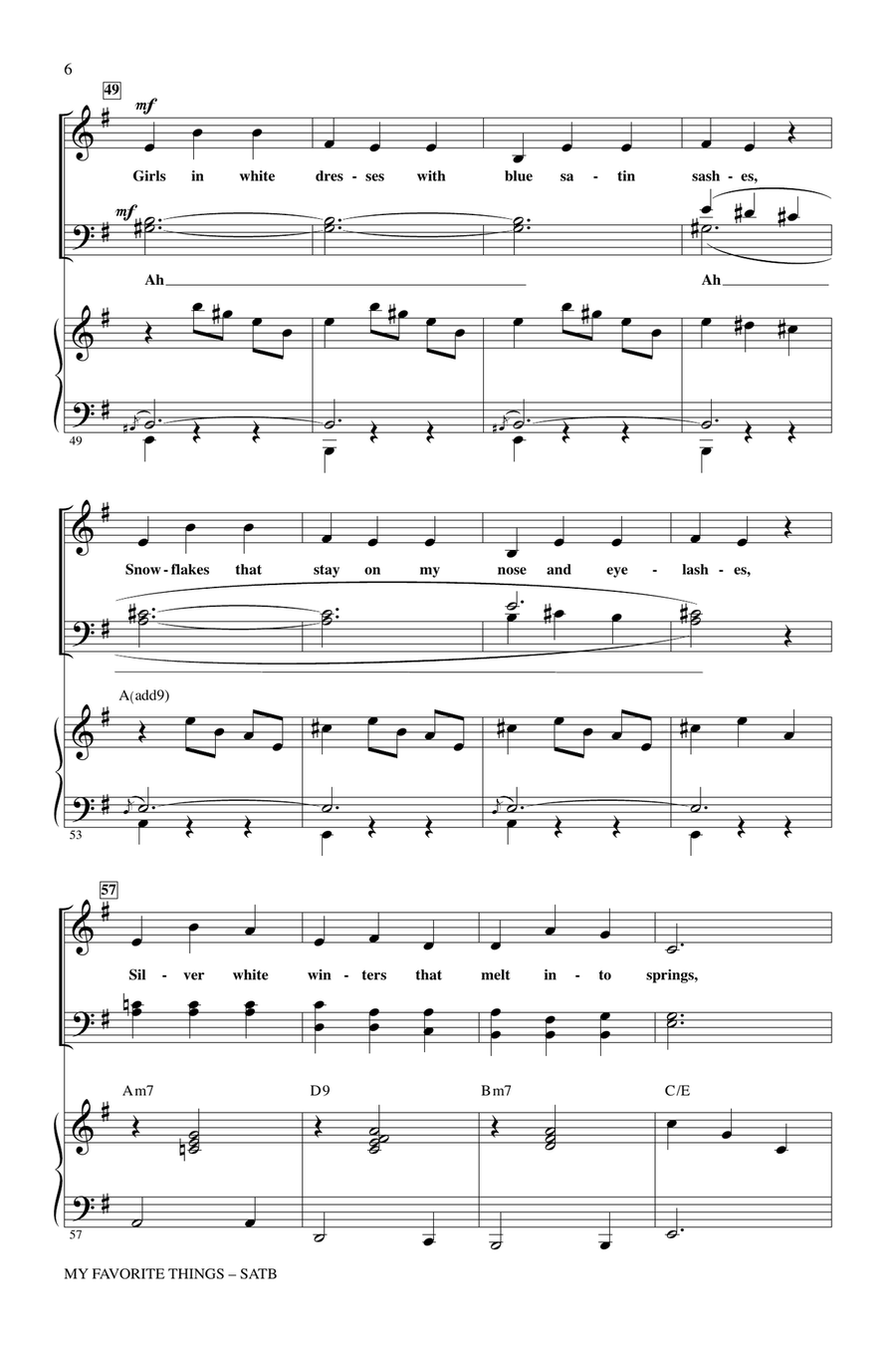 My Favorite Things (from The Sound Of Music) 4-Part scores gallery preview page 5