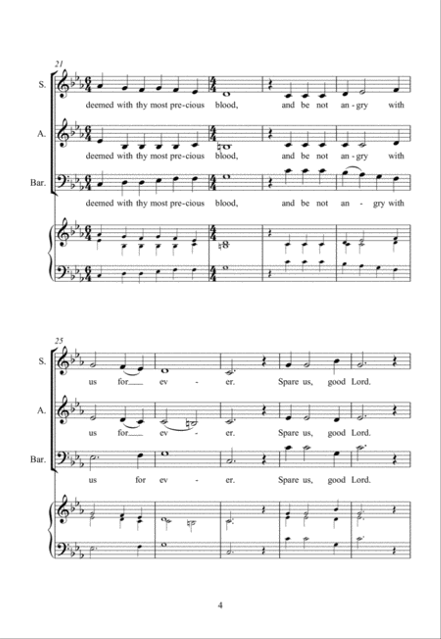 Ne reminiscaris Domine 3-Part scores gallery preview page 4
