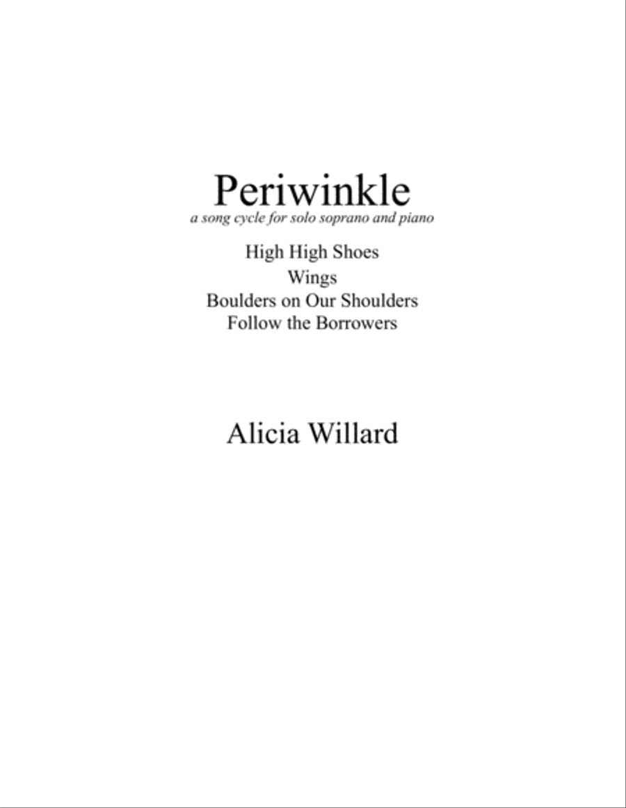 Periwinkle High Voice scores gallery preview page 1