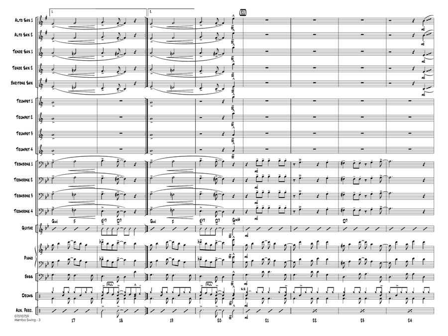 Mambo Swing (arr. Roger Holmes) - Full Score Jazz Ensemble scores gallery preview page 3