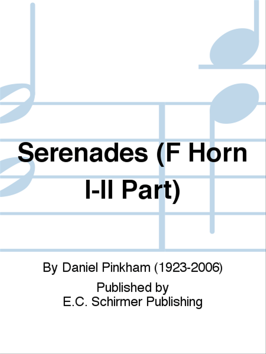 Serenades (F Horn I-II Part) Horn scores gallery preview page 1