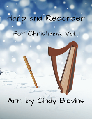 Book cover for Harp and Recorder for Christmas, Vol. I