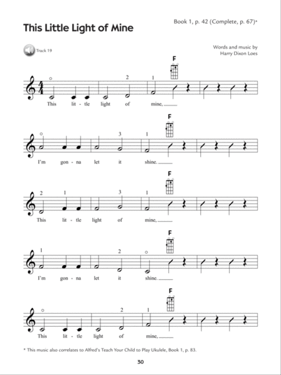 Alfred's Kid's Ukulele Course Sacred Songbook 1 & 2 image number null