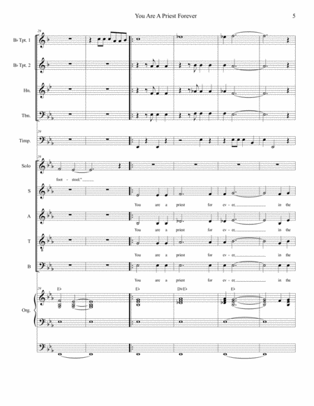 You Are A Priest Forever (Psalm 110) (Solo and SATB) image number null