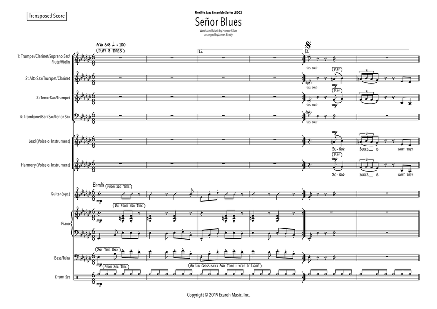 Senor Blues Jazz Ensemble scores gallery preview page 2