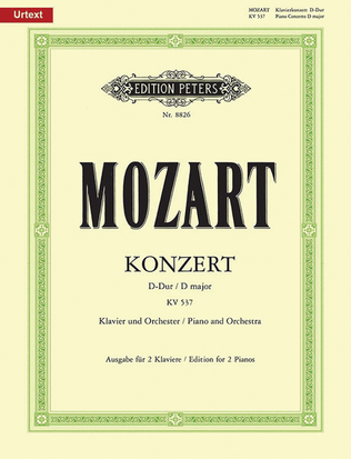 Book cover for Piano Concerto No. 26 in D K537 Coronation (Edition for 2 Pianos)