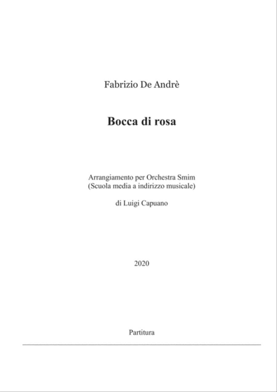Bocca Di Rosa Small Ensemble scores gallery preview page 1