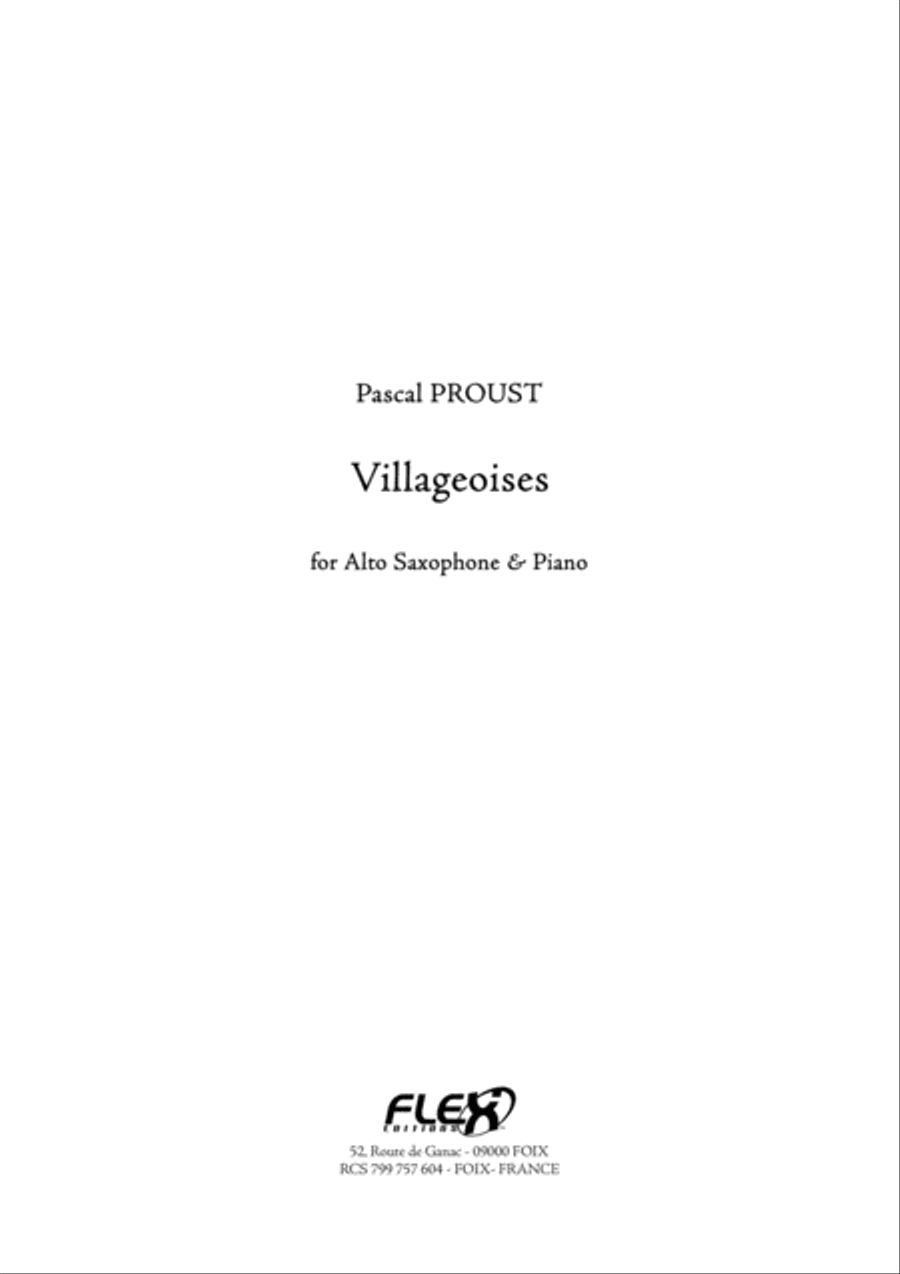 Villageoises Alto Saxophone scores gallery preview page 1