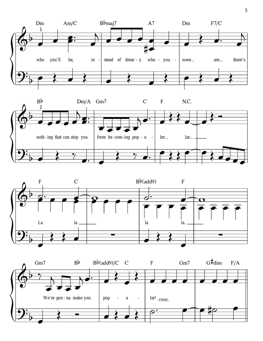 Popular Popular Easy Piano scores gallery preview page 5