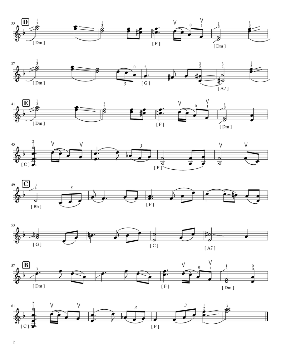 Lonesome Moonlight Waltz Violin Solo scores gallery preview page 2