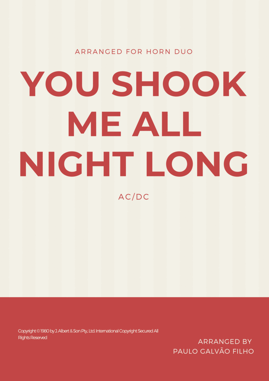 You Shook Me All Night Long Brass Duet scores gallery preview page 1