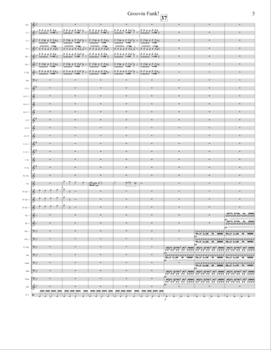 Groovin Funk - Score Only Concert Band scores gallery preview page 5