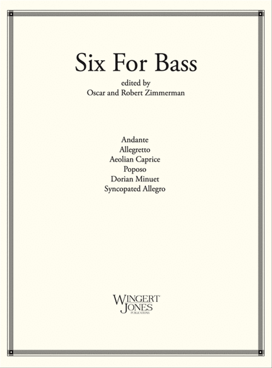 Six For Bass Double Bass scores gallery preview page 1