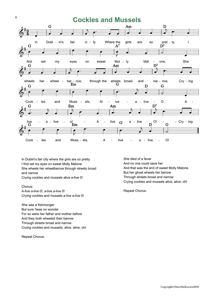 24 Favourite Songs of Ireland, for Tin Whistle Tin Whistle scores gallery preview page 6