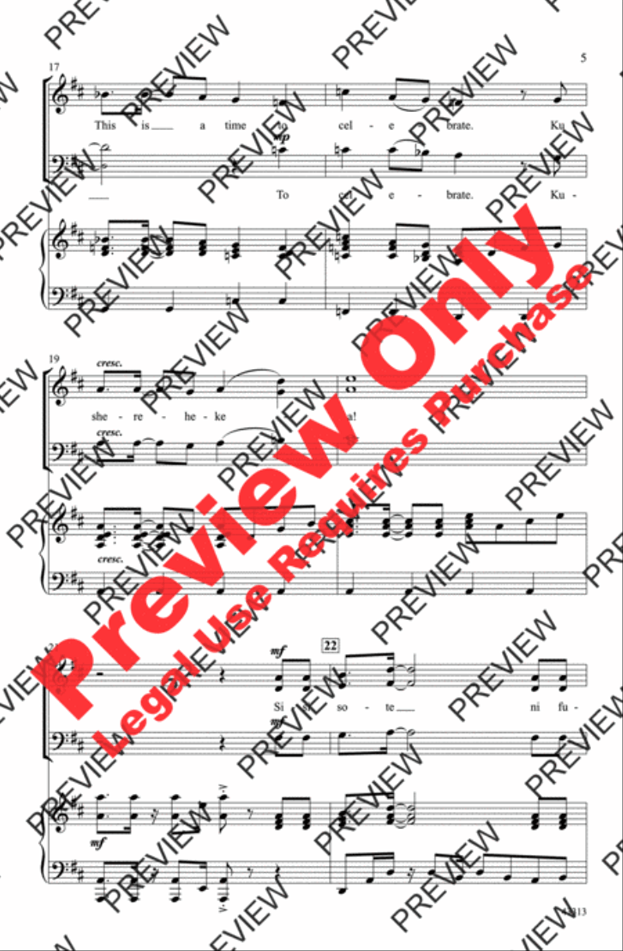 Sisi Sote Sisi Sote 3-Part scores gallery preview page 5