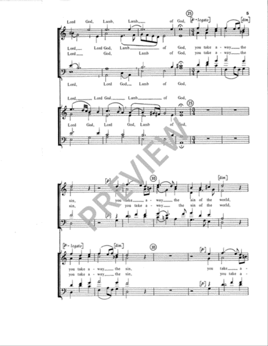 Gloria in Excelsis 4-Part scores gallery preview page 6