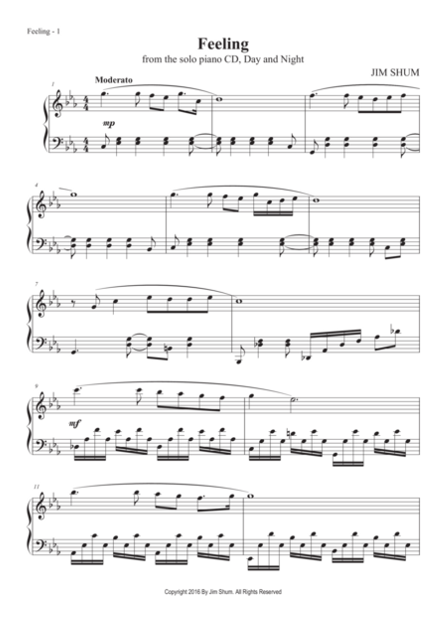 Feeling Piano Solo scores gallery preview page 3