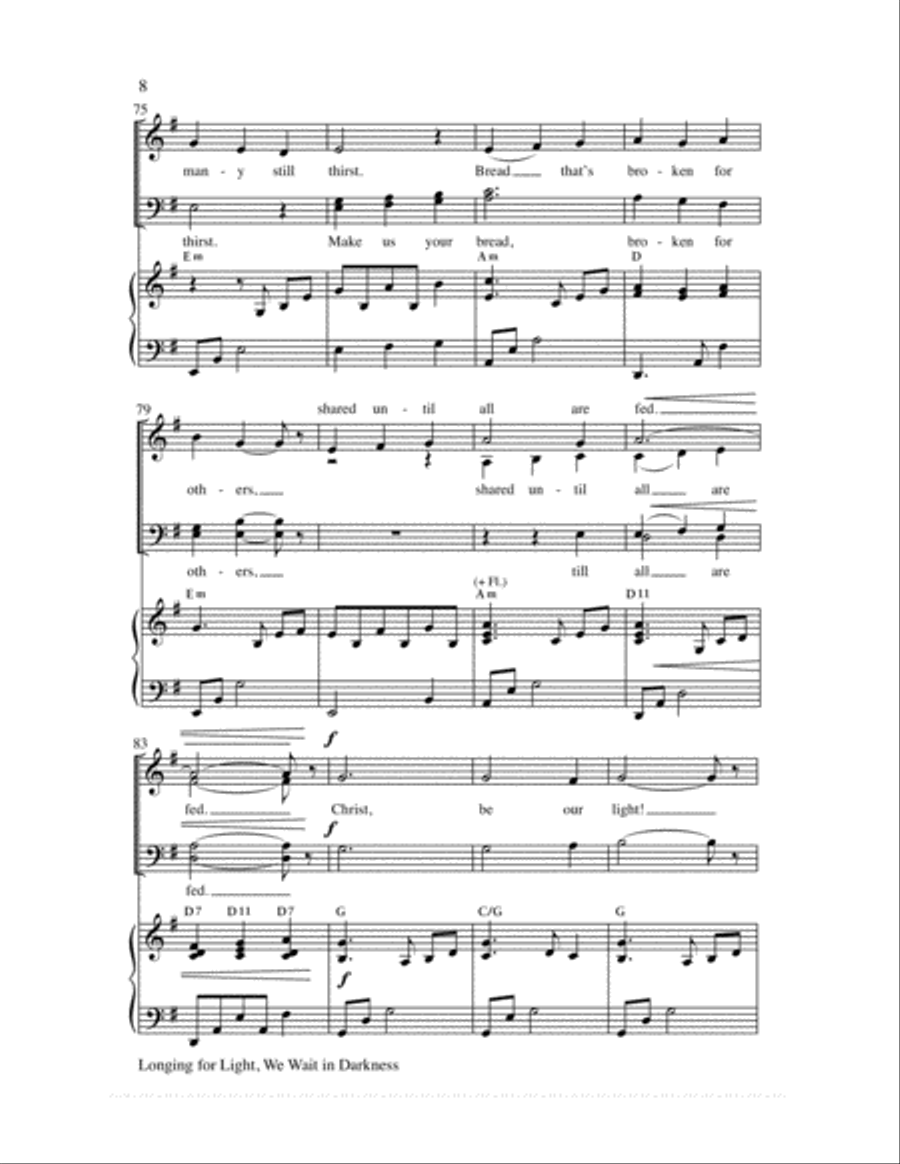 Longing for Light, We Wait in Darkness 4-Part scores gallery preview page 9