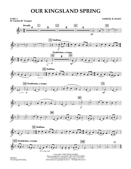 Our Kingsland Spring - Pt.2 - Bb Clarinet/Bb Trumpet