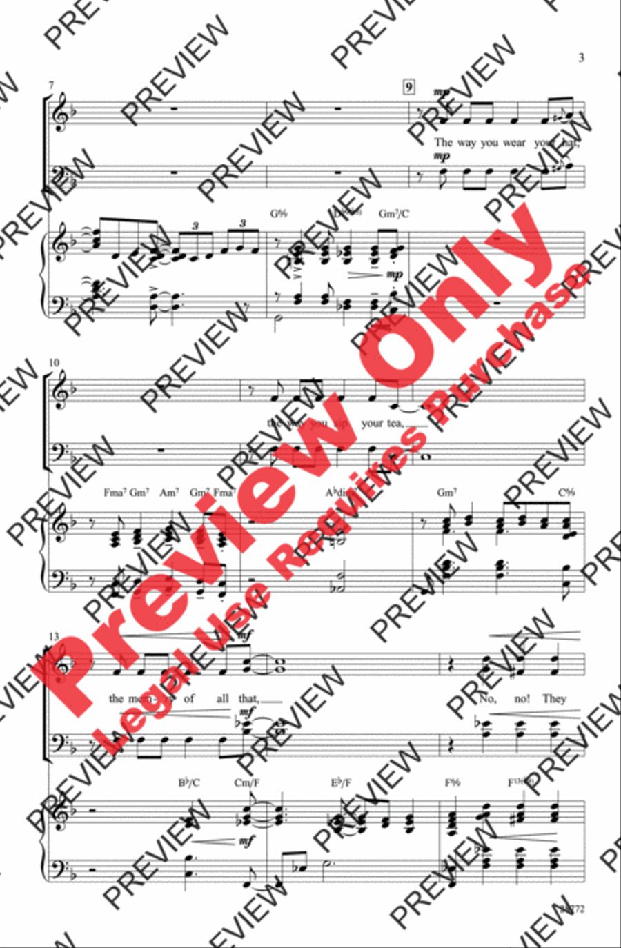 They Can't Take That Away from Me 4-Part scores gallery preview page 3