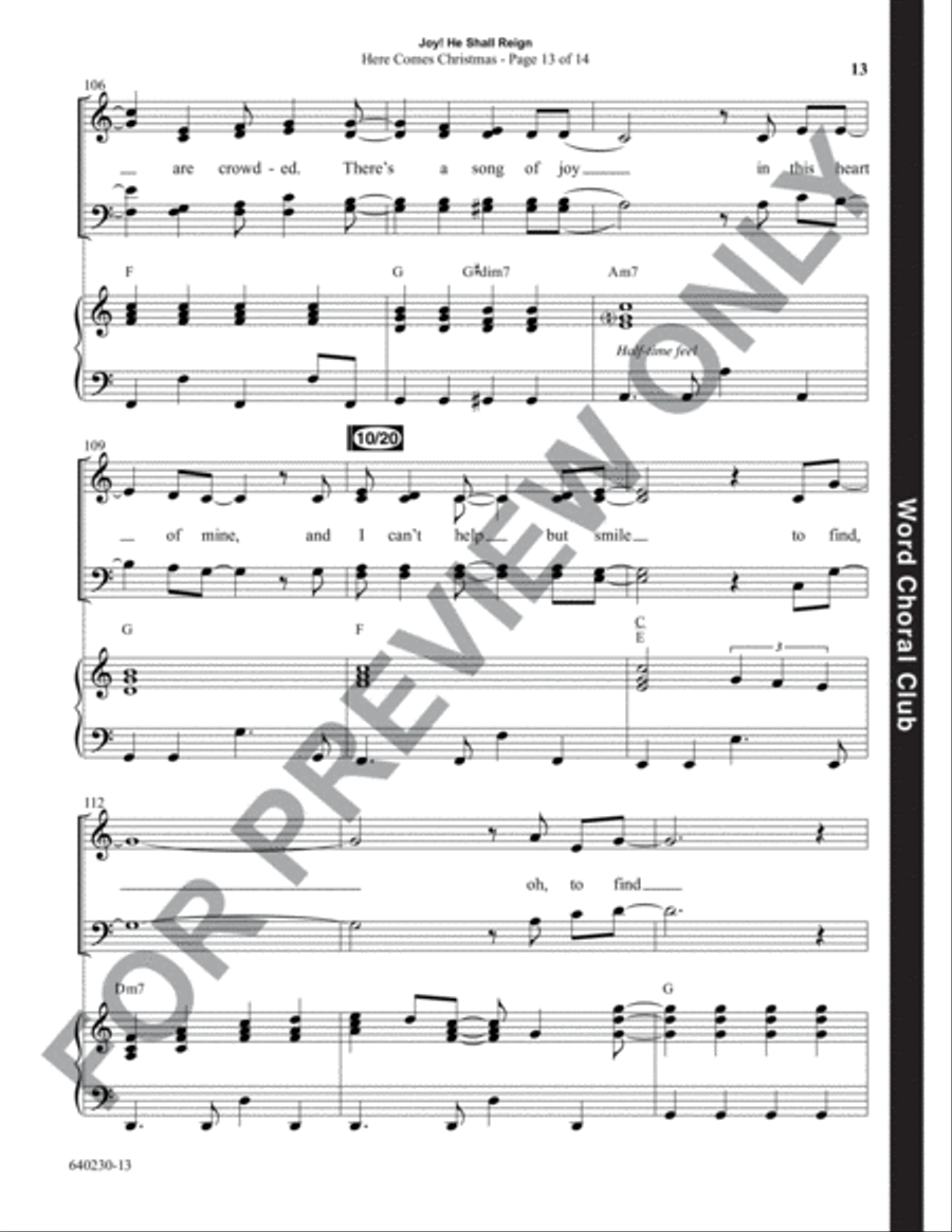 Here Comes Christmas - Anthem 4-Part scores gallery preview page 14