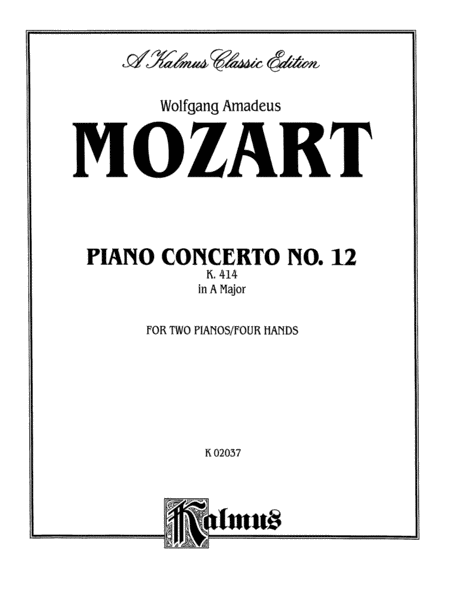 Piano Concerto No. 12 in A Major, K. 414
