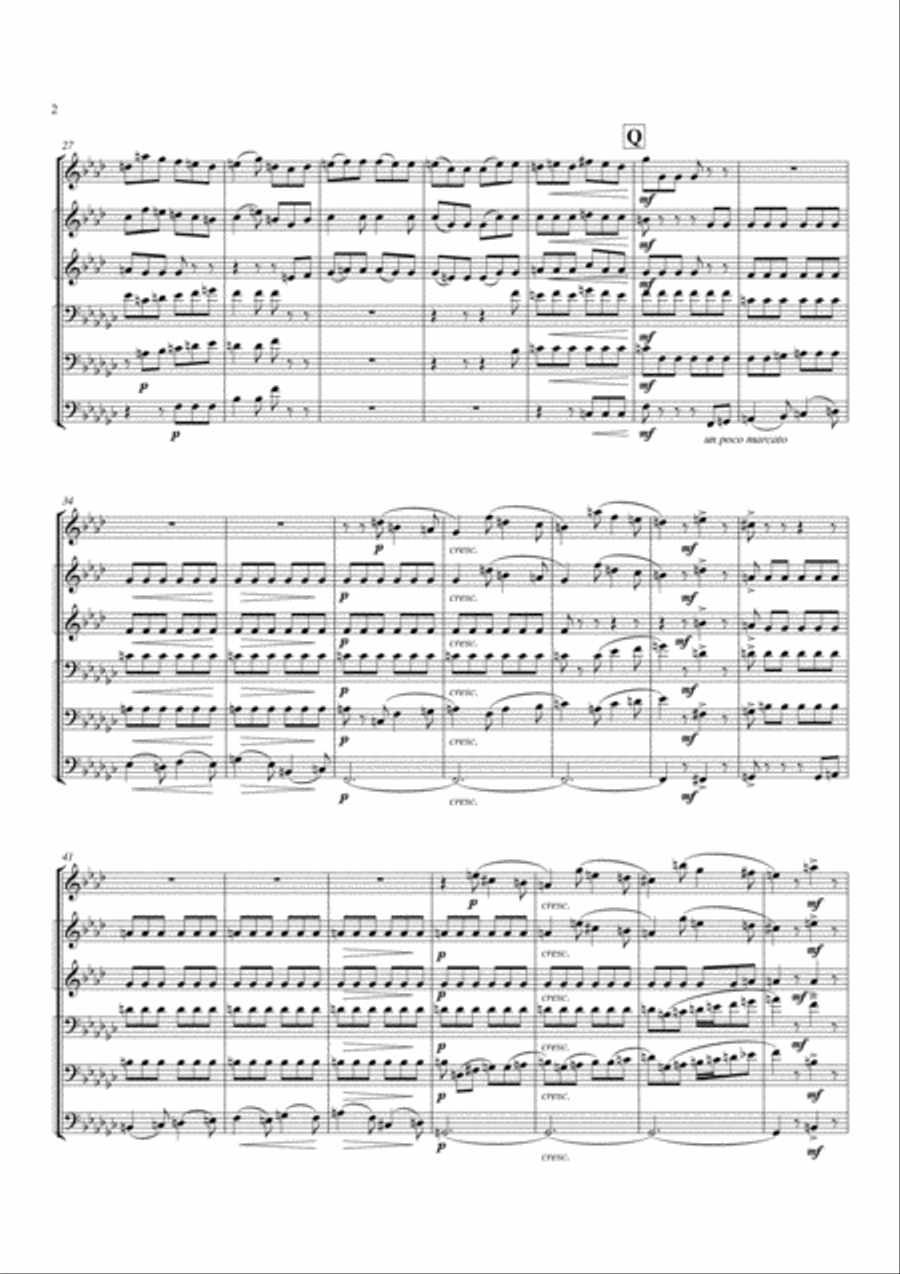 Brass Sextet: Iv - Allegro Con Spirito Chamber Music scores gallery preview page 2