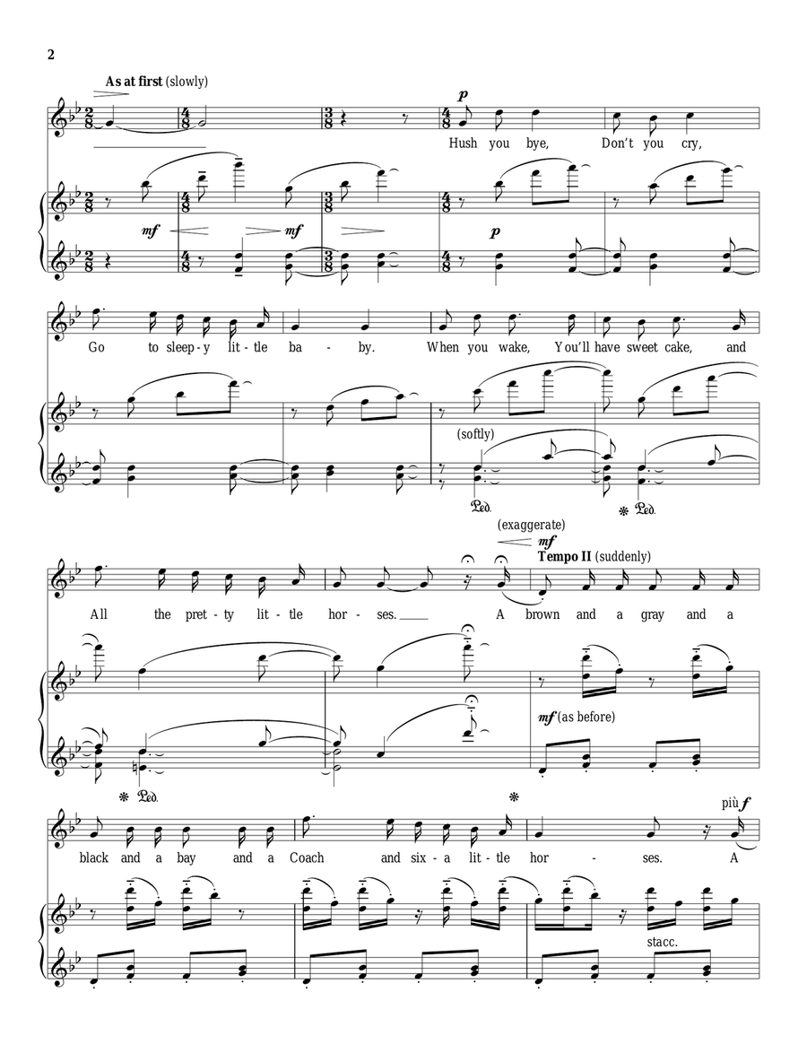 The Little Horses Piano, Vocal scores gallery preview page 2
