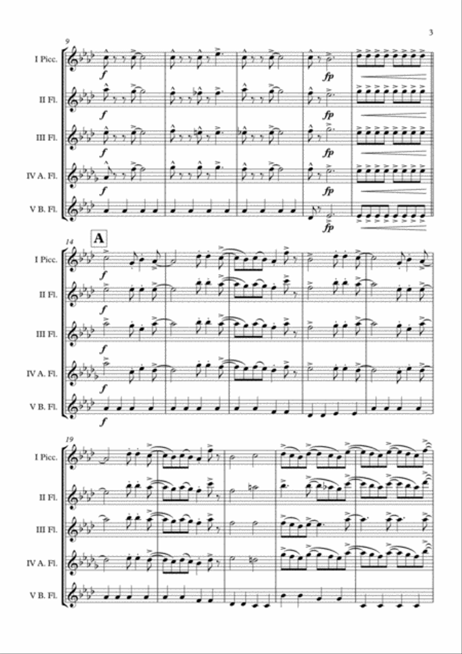 Macgyver - Theme Flute Choir scores gallery preview page 4