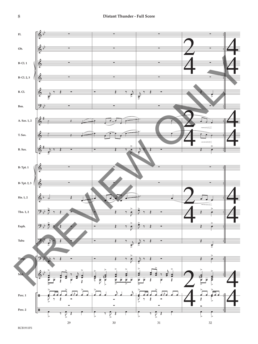 Distant Thunder Concert Band scores gallery preview page 9