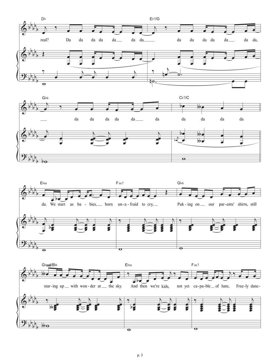 Prologue: All The World's A Stage (from As You Like It) Voice scores gallery preview page 3