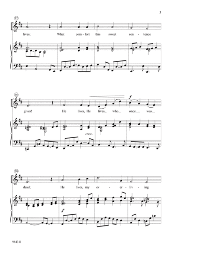 I Know That My Redeemer Lives (Klinge) 2-Part scores gallery preview page 3