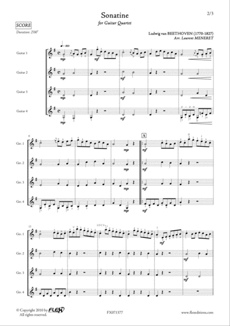 Sonatine Guitar Ensemble scores gallery preview page 2