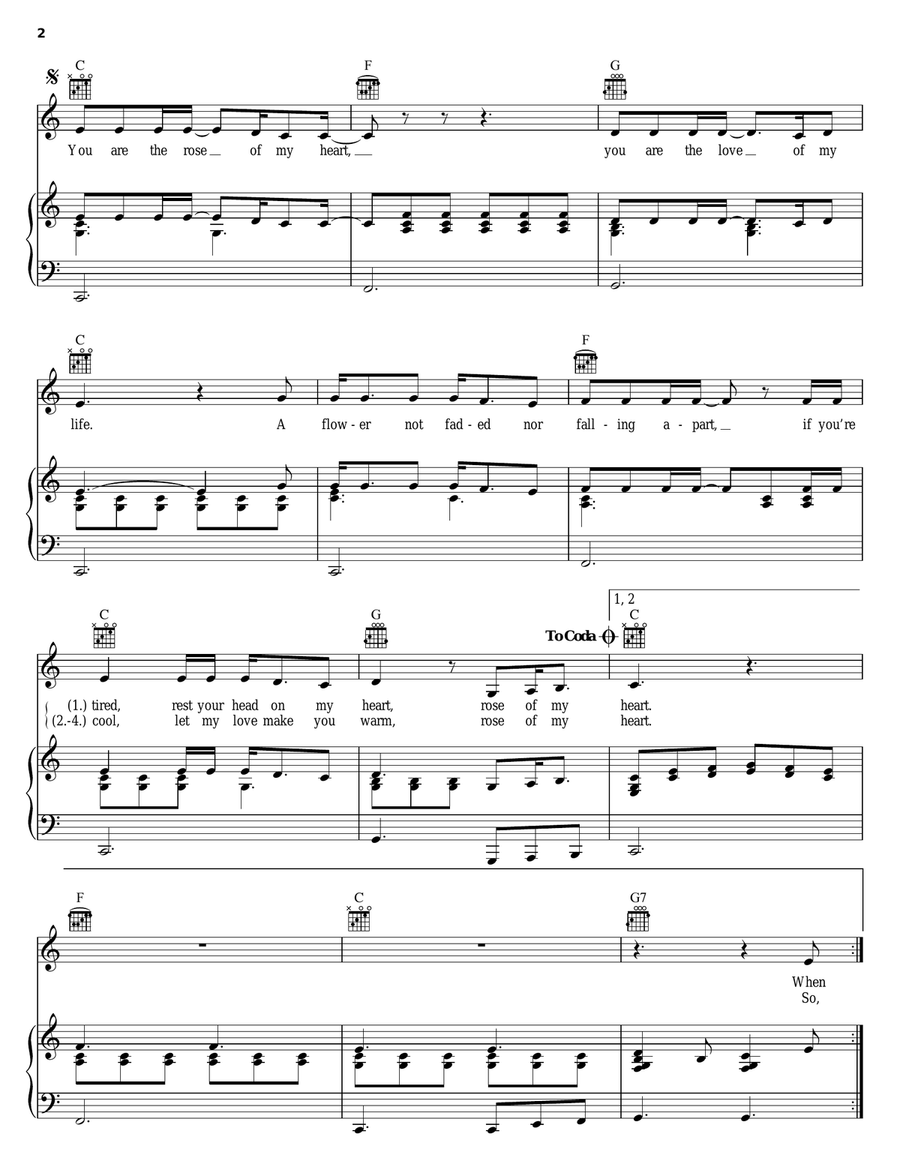 Rose Of My Heart Acoustic Guitar scores gallery preview page 2