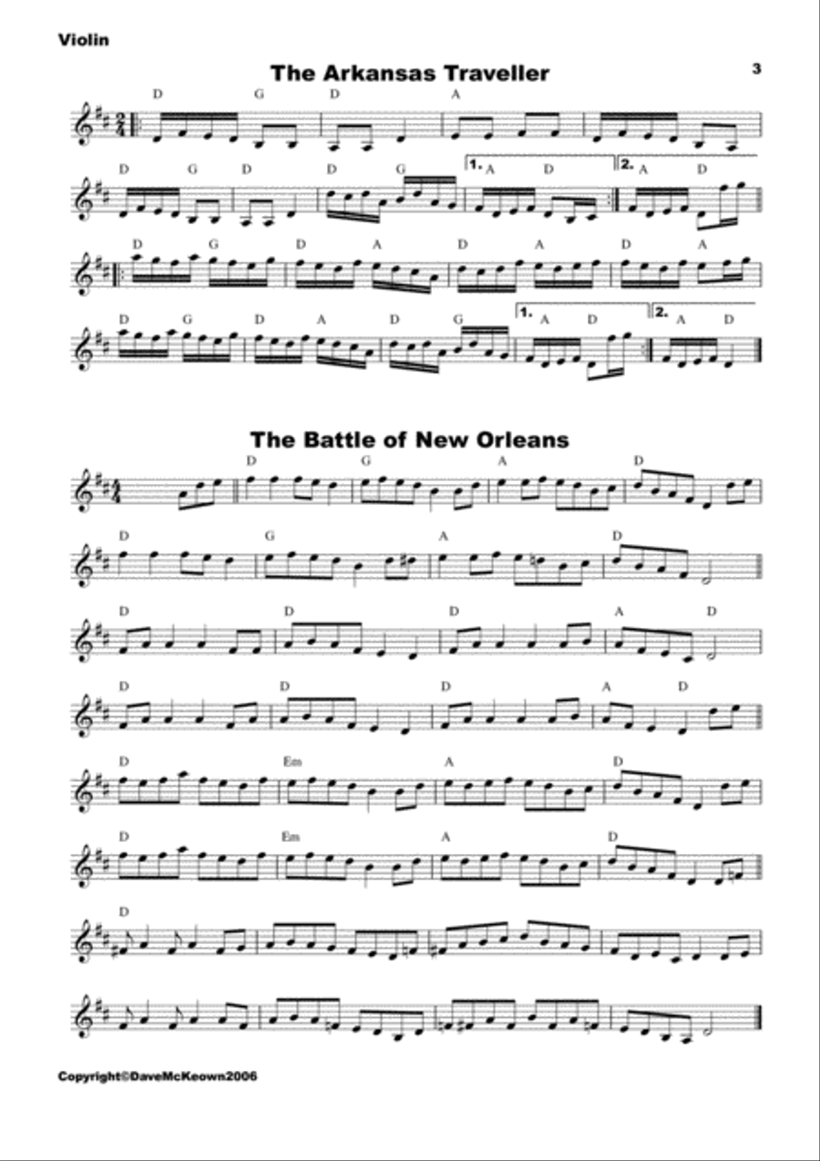 30 Bluegrass and Country Tunes for Violin Violin Solo scores gallery preview page 3