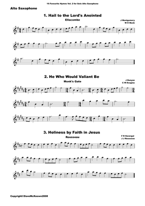 16 Favourite Hymns Vol.2 for solo Alto Saxophone