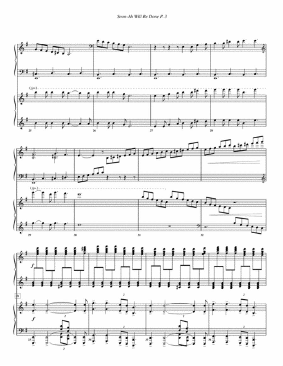 Soon-Ah Will Be Done--Duo Piano Soon-Ah Will Be Done--Duo Piano 2 Pianos, 4-Hands scores gallery preview page 4