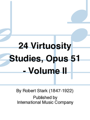 Book cover for 24 Virtuosity Studies, Opus 51: Volume II