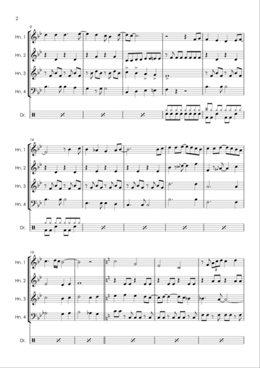 I Wish It Could Be Christmas Every Day Horn scores gallery preview page 4