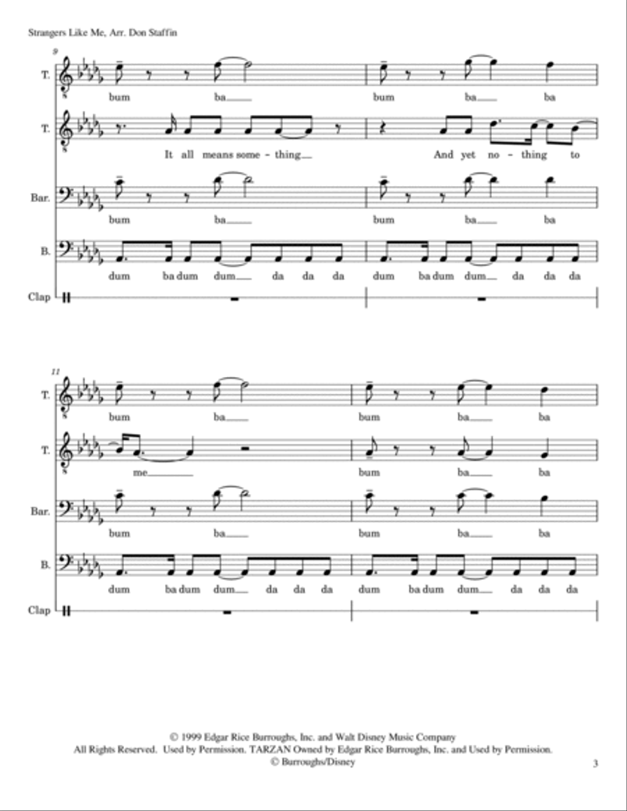 Strangers Like Me(r) TTBB scores gallery preview page 3