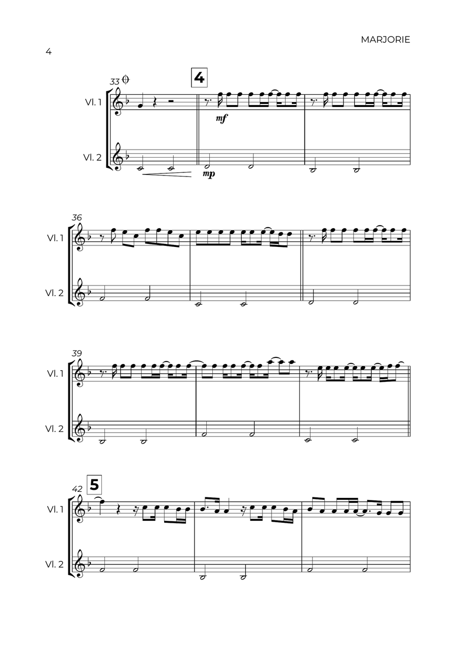 Marjorie String Duet scores gallery preview page 4