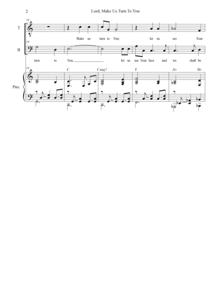 Lord, Make Us Turn To You (Psalm 80) (2-part choir - (TB) image number null