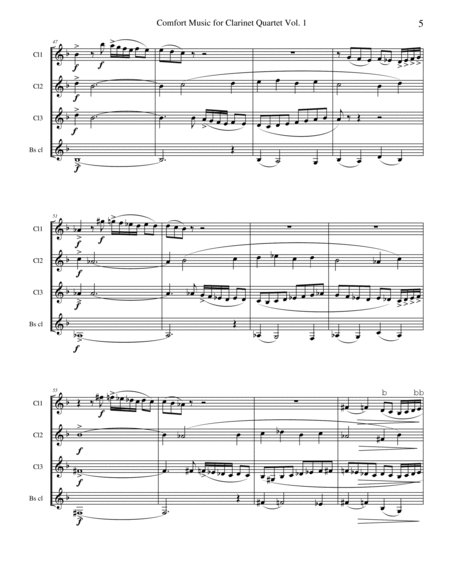 Comfort Music for Clarinet Quartet image number null
