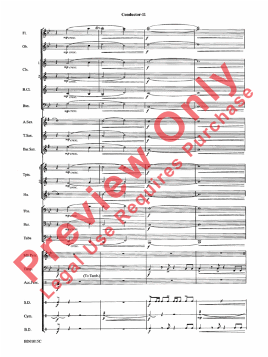 Ash Lawn Echoes (An Overture for Band) Concert Band scores gallery preview page 14