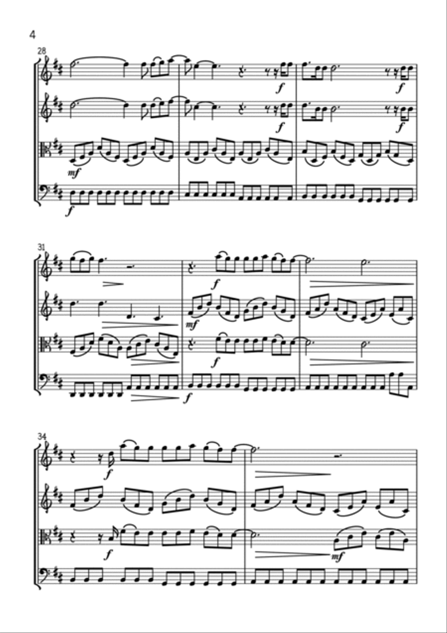 Say Something String Quartet scores gallery preview page 4