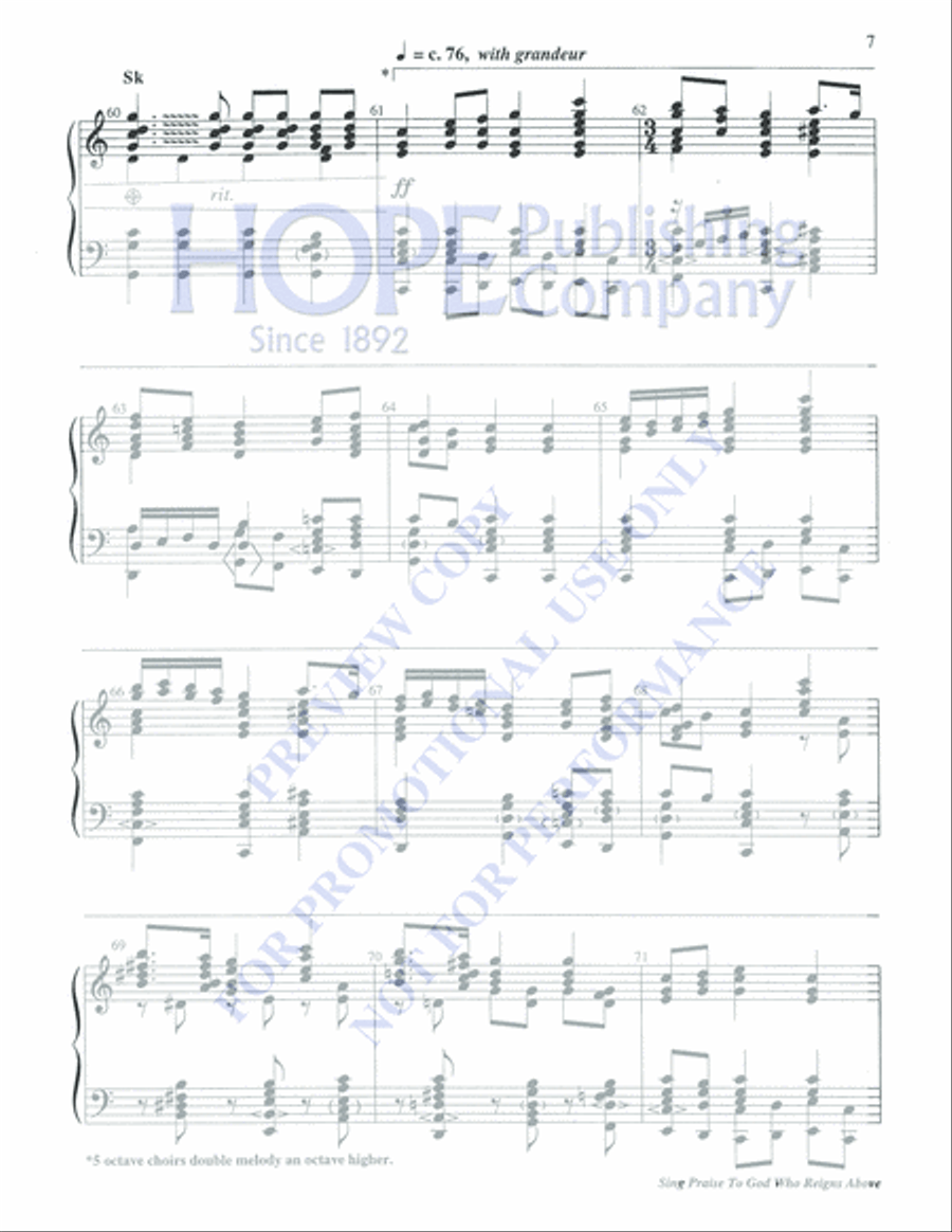 Sing Praise to God 5-Octaves scores gallery preview page 7