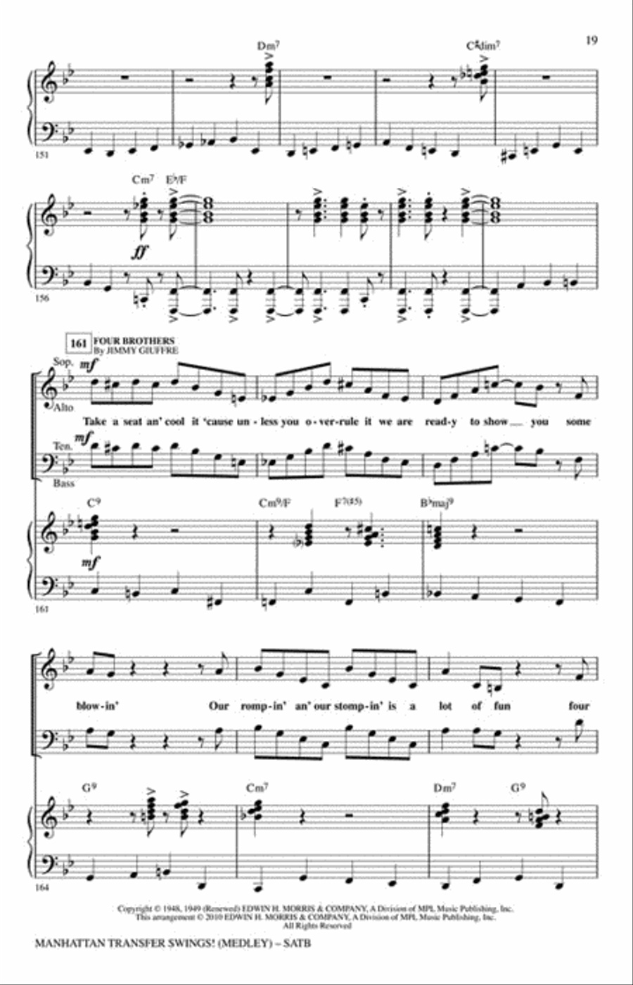 Manhattan Transfer Swings! Choir scores gallery preview page 8