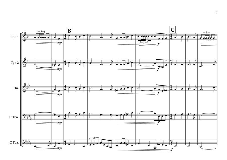Seychellois National Anthem for Brass Quintet Brass Quintet scores gallery preview page 3