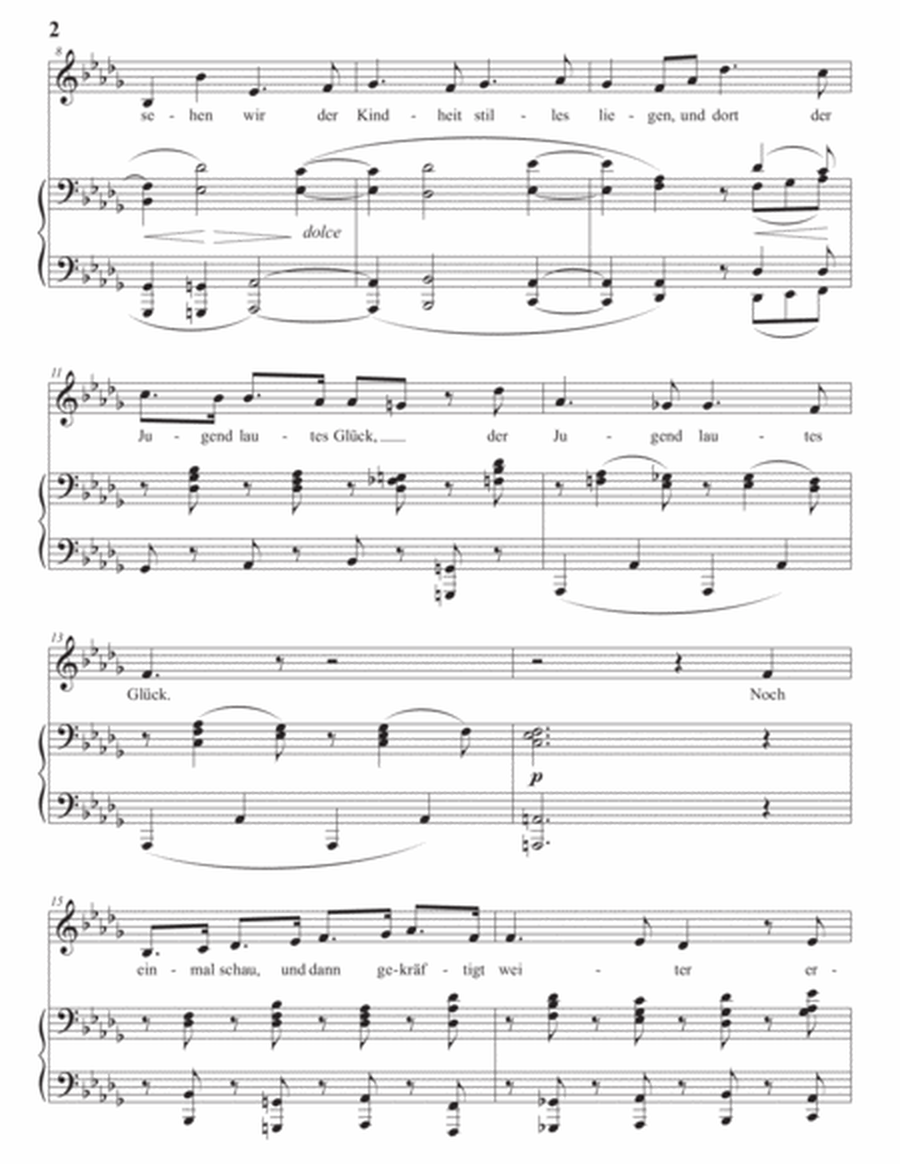 BRAHMS: Mit vierzig Jahren, Op. 94 no. 1 (transposed to B-flat minor)