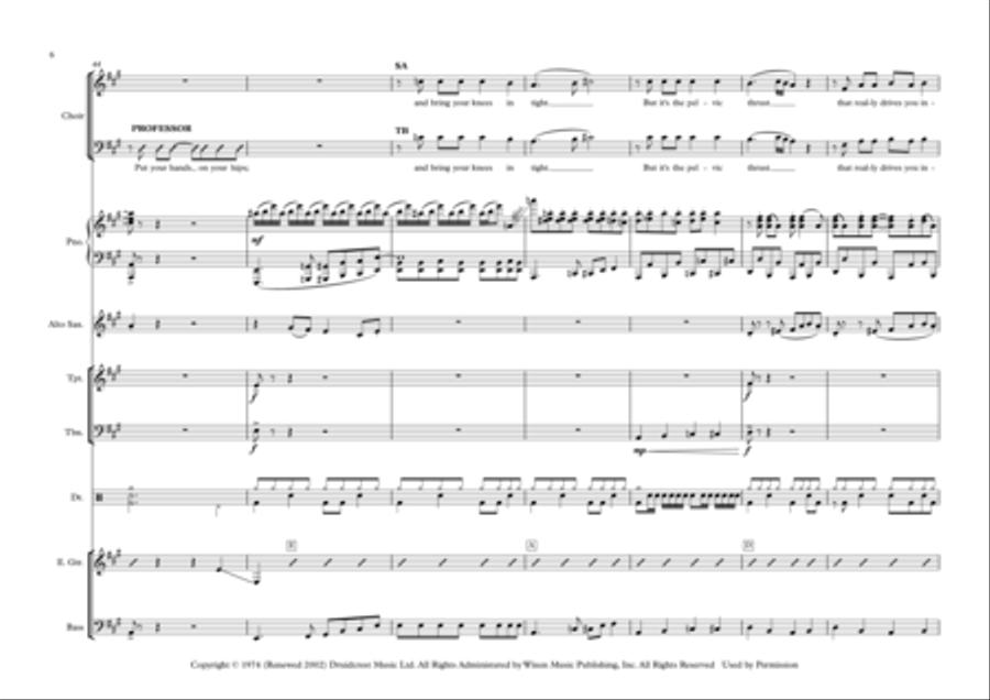 Time Warp Time Warp Choir scores gallery preview page 6